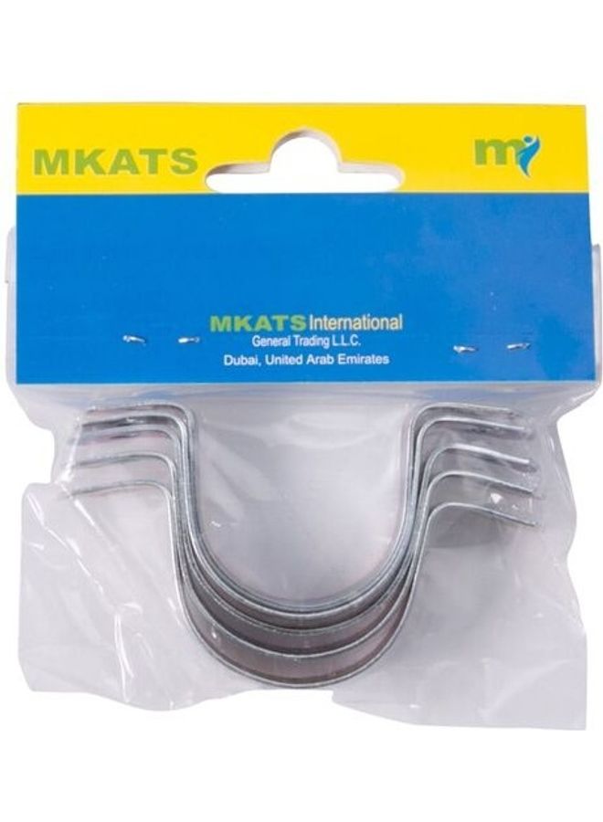 Mkats Galvanized Pipe Clamps Multicolour 