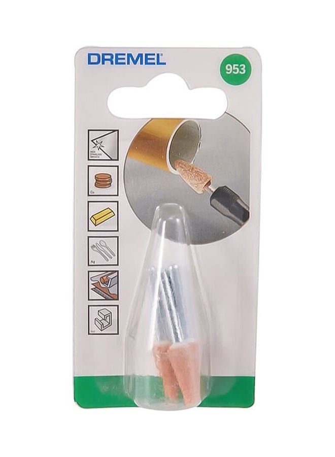 DREMEL Pack Of 3 Aluminum Oxide Grinding Stones Beige 