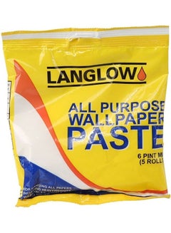 Langlow Pack Of 5 All-Purpose Wallpaper Paste Rolls White 2800ml 