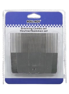 Roll Roy 4-Piece Graining Combs Set Silver 