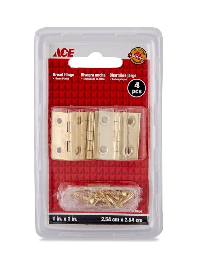 ACE - Pack of 4 Broad Hinge Gold - Image 1