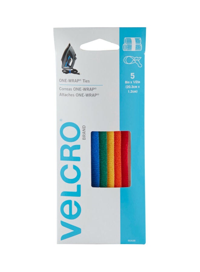 Velcro - One Wrap Ties Multicolour 20.3 x 1.2cm - Image 1