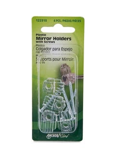 Hillman Pack Of 4 Mirror Holders With Screws Multicolour 12mm 