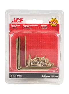 ACE Pack Of 25 Corner Brace Gold 5.08 x 1.59cm  - Image 1