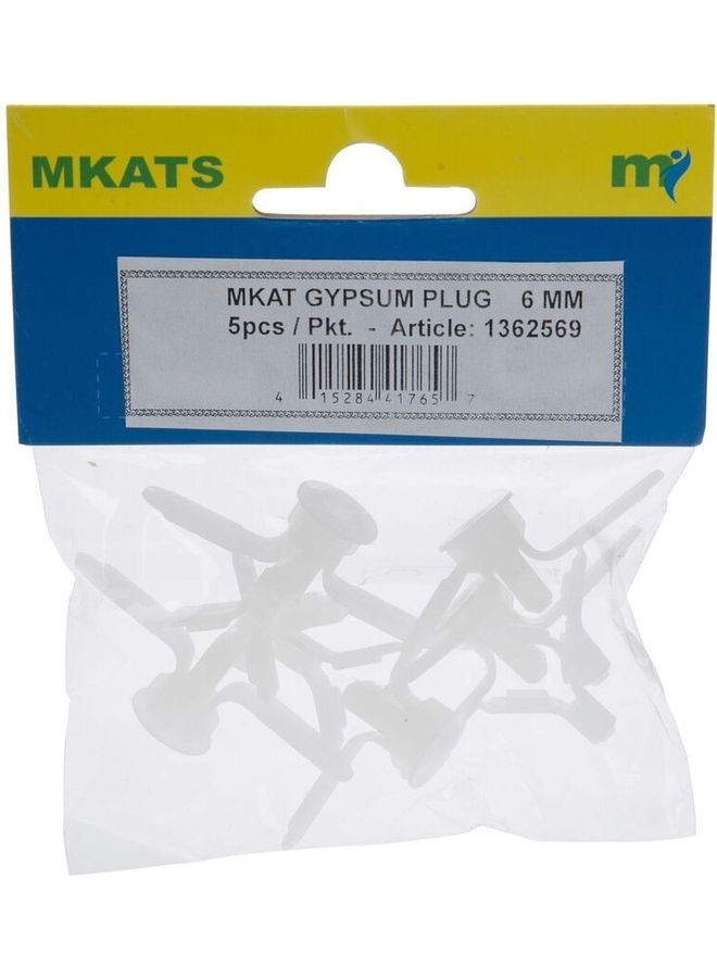 Mkats 15 Pieces Gypsum Plug Multicolour 6mm 