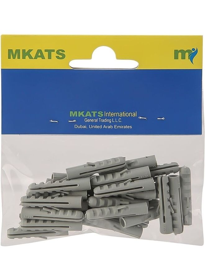 Mkats Pack Of 30 Wall Plugs Multicolour 
