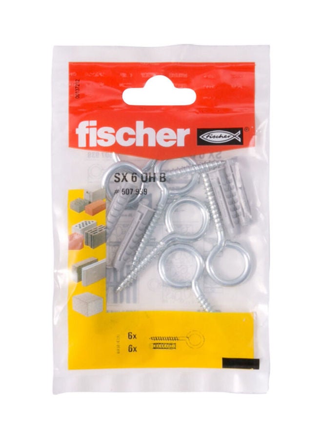 Fischer Pack Of 6 Sx Nylon Expansion Plug Multicolour - Image 2