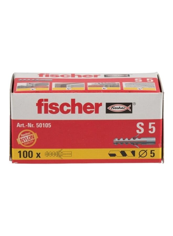 Fischer 100 Pieces S Nylon Plugs Multicolour  - Image 1