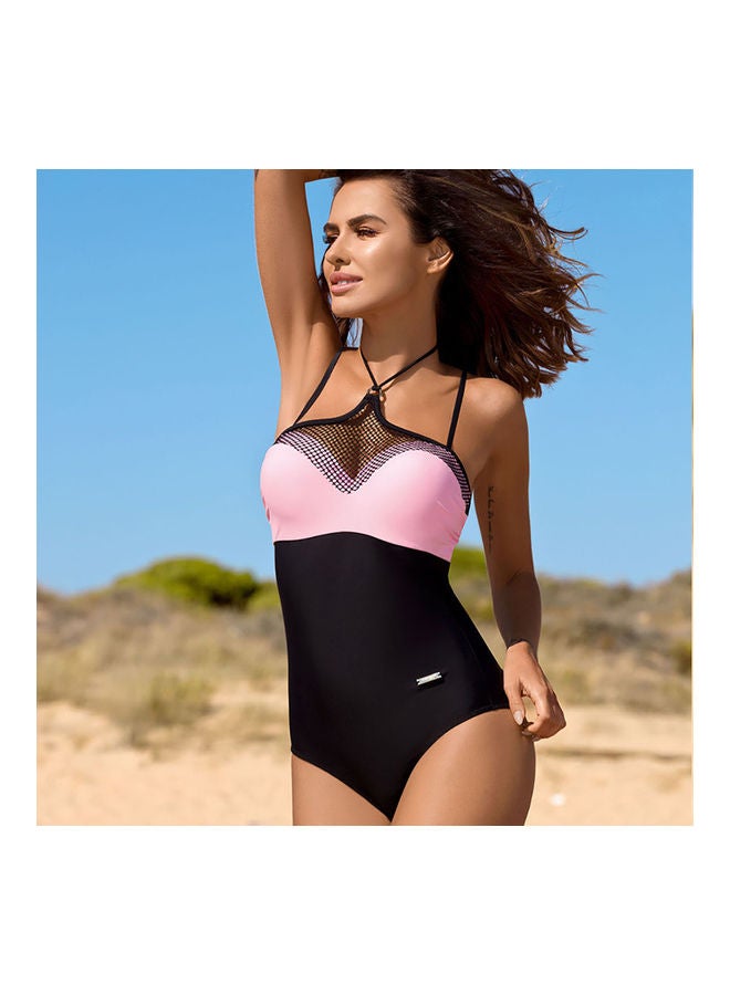 Fashion Dairy One Piece Bikini Swimsuit Pink - Image 3