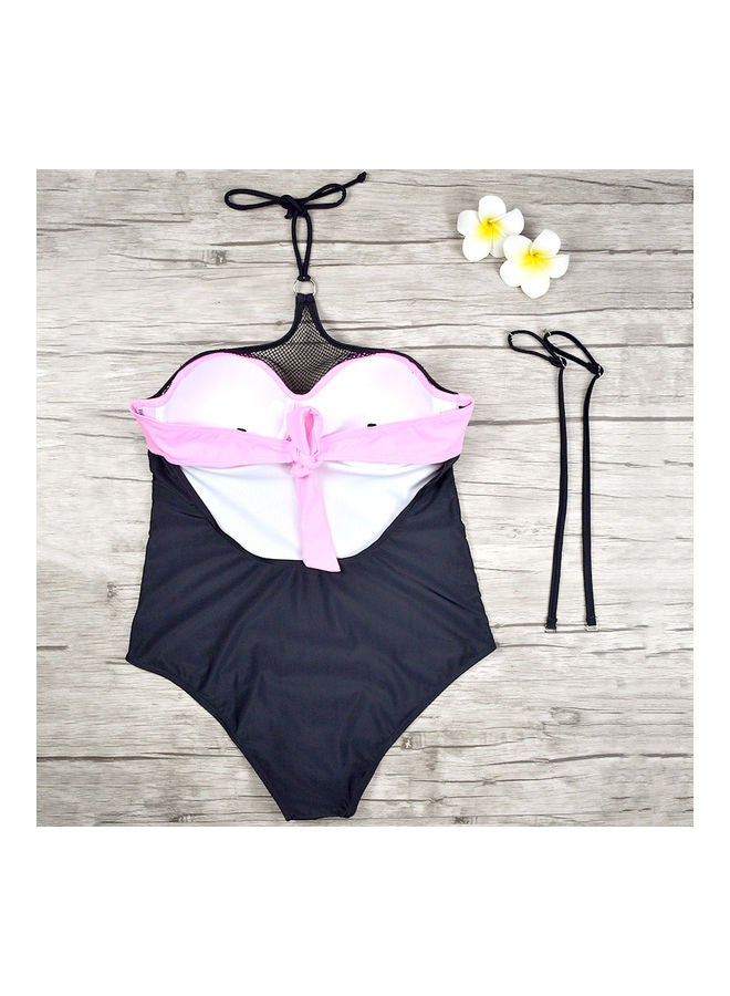 Fashion Dairy One Piece Bikini Swimsuit Pink - Image 5