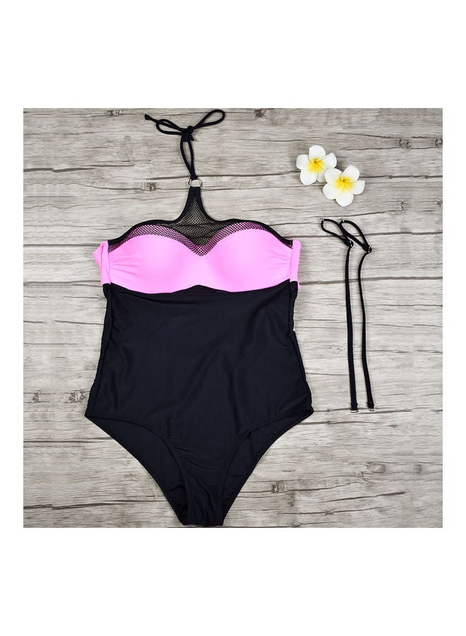 Fashion Dairy One Piece Bikini Swimsuit Pink - Image 4