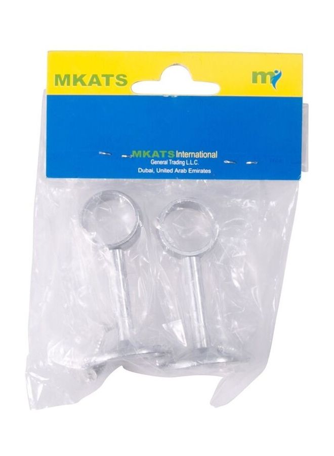 Mkats Pack Of 2 Extension Rod Brackets Multicolour 65mm  - Image 1