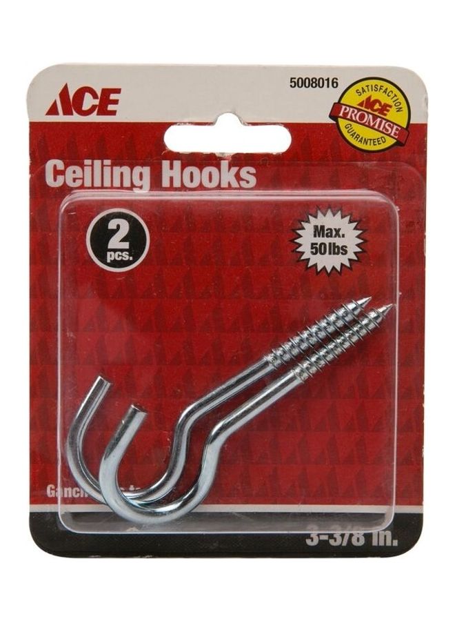 Pack Of 2 Ceiling Hooks Multicolour - v1603140763/N41286979A_1