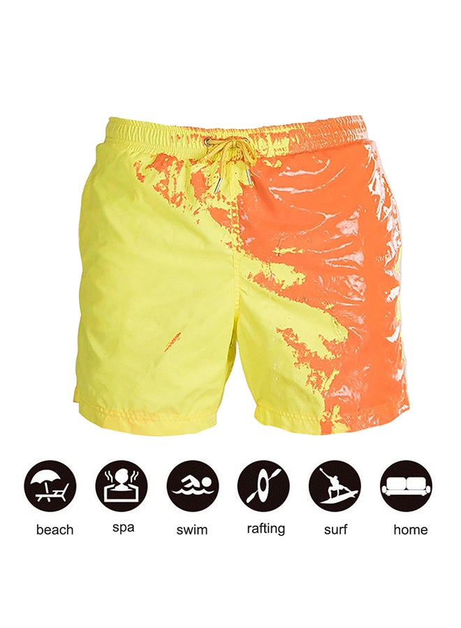 Generic - Classic Design Color Changing Swimming Shorts Yellow - Image 1