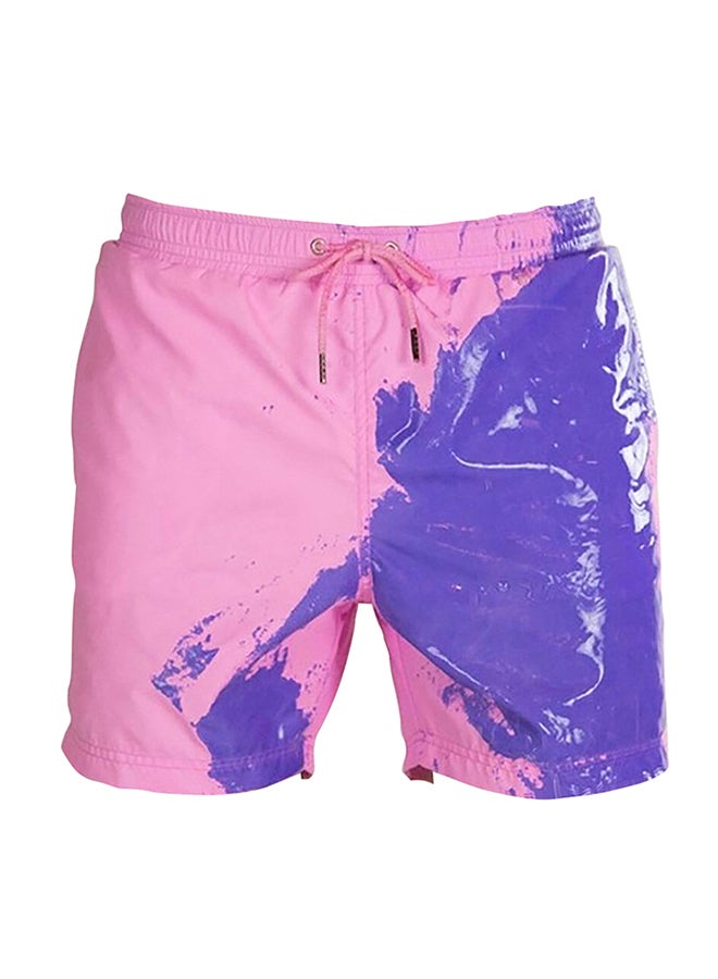 Classic Design Color Changing Swimming Shorts Pink - Image 1