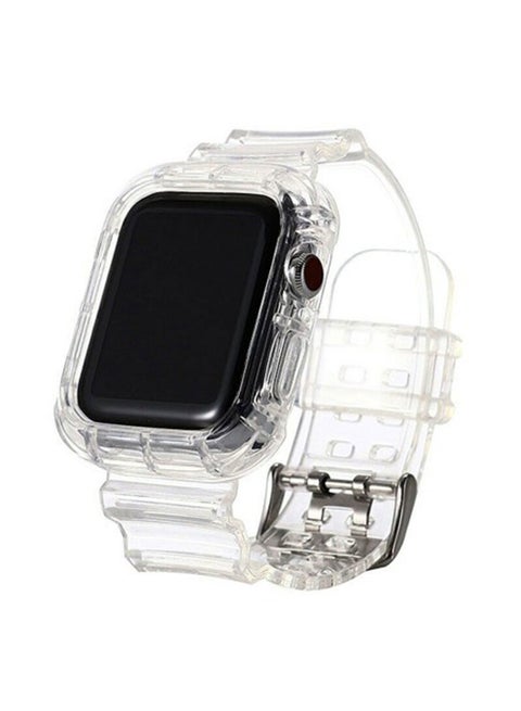 Transluscent Fluorescent Replacement Band For Apple Watch 42/44mm Clear
