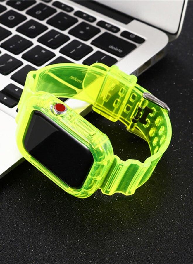 مارجون سوار فلورسنت بديل لساعة أبل مقاس 42/44 مم - طراز Transluscent أخضر/فسفوري - Image 2