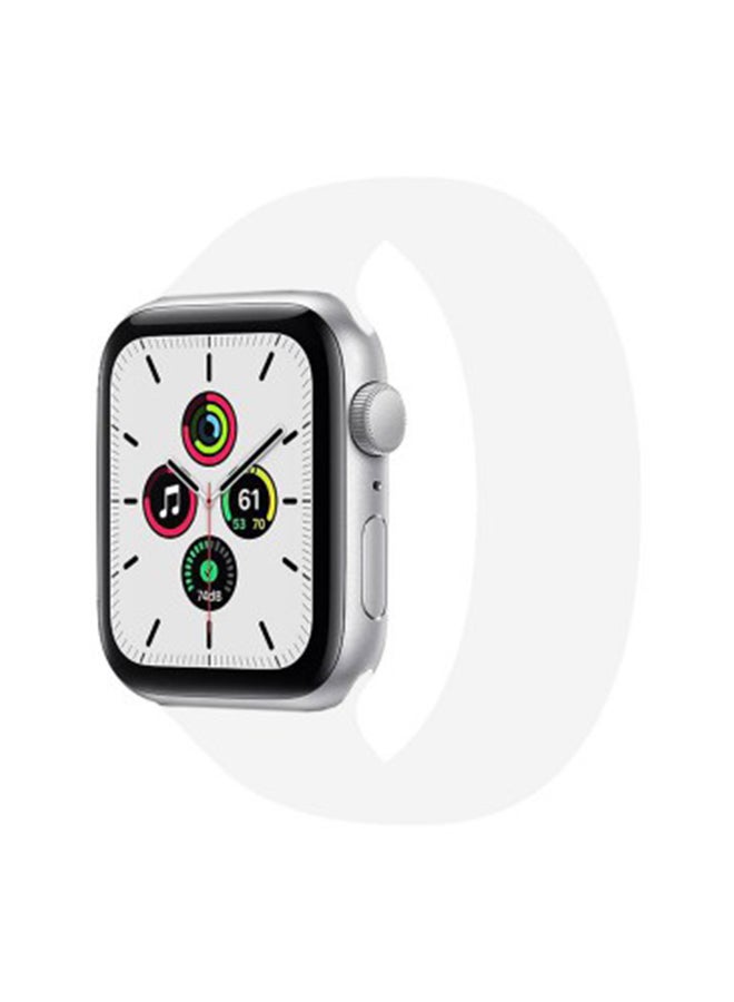 Solo Loop Band For Apple Watch Series 6 And SE 44mm White - Image 1