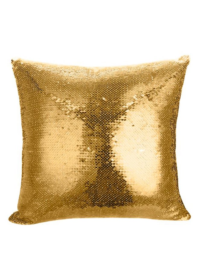 Decalac Moon And Stars Design Flip Sequin Decorative Pillow Gold/White/Black 45 x 45cm - Image 3