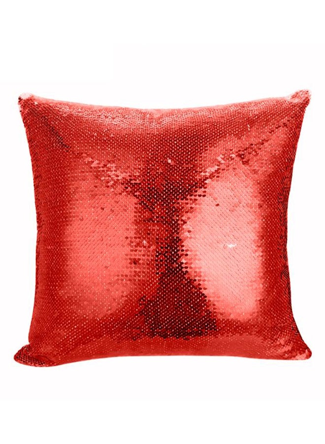 Decalac Ki** Me Design Flip Sequin Decorative Pillow Pink/Red/White 45 x 45cm - Image 3