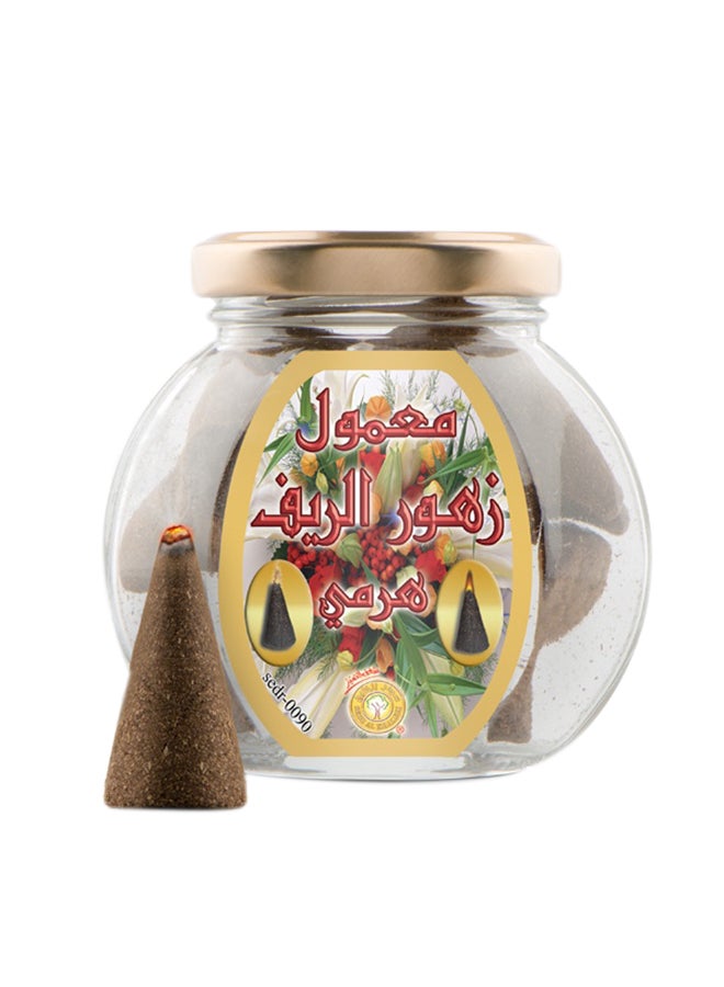 سدر الخليج للعطور - بخور زهور الريف من هرمي مكون من 12 قطعة بني 40جرام - Image 1