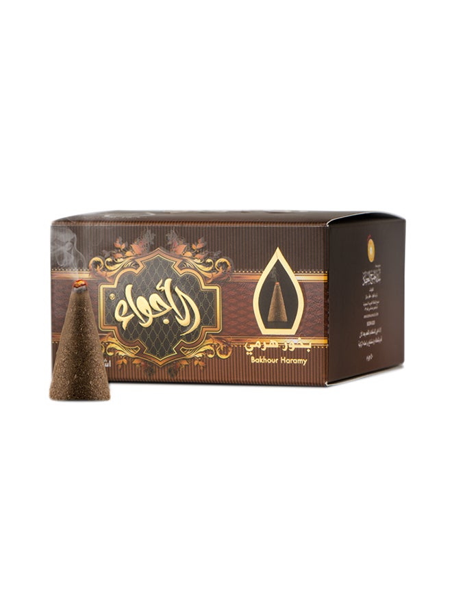سدر الخليج للعطور - بخور الأجواء هرمي بني 50جرام - Image 1