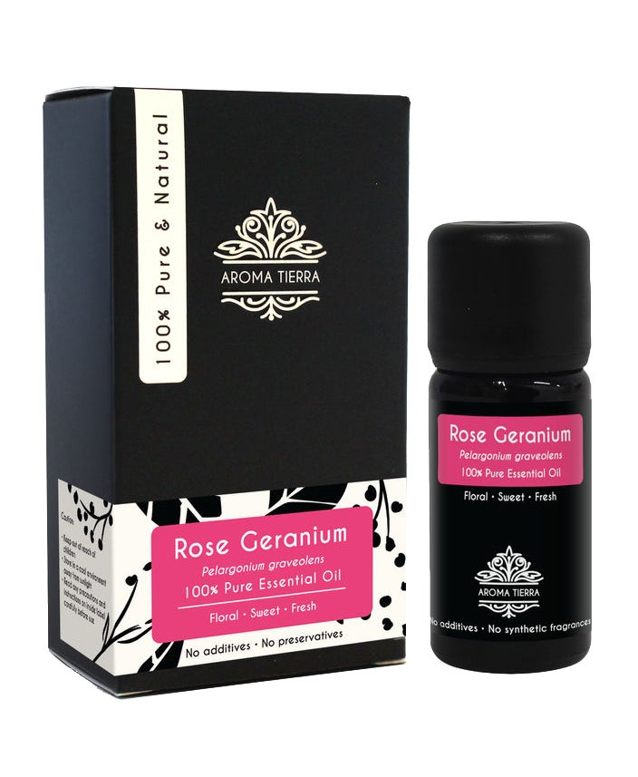 Aroma Tierra Rose Geranium Essential Oil 10ml - Image 1