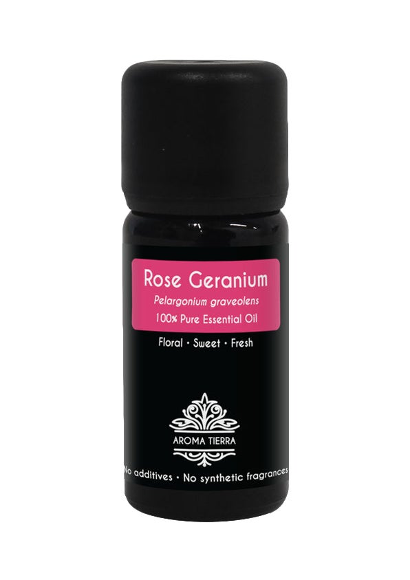 Aroma Tierra Rose Geranium Essential Oil 10ml - Image 2
