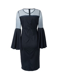 Mesh Detailed Dress Black
