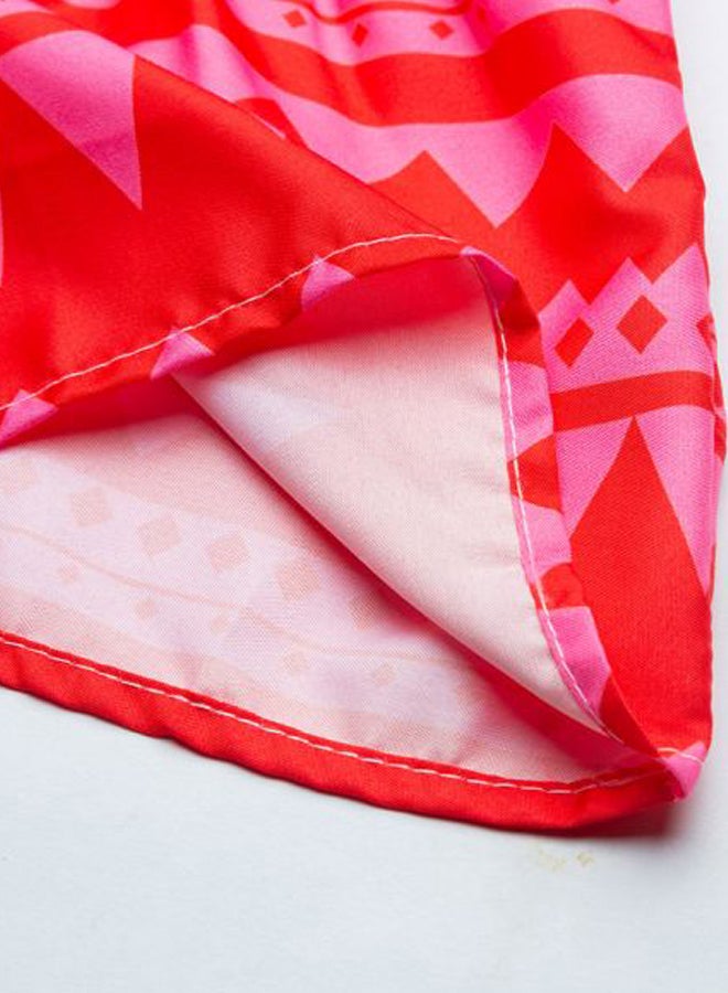 Printed Mini Dress Red One  - Image 3