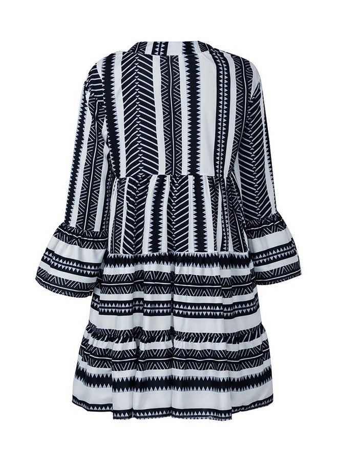 Printed Mini Dress Black/White  - Image 2