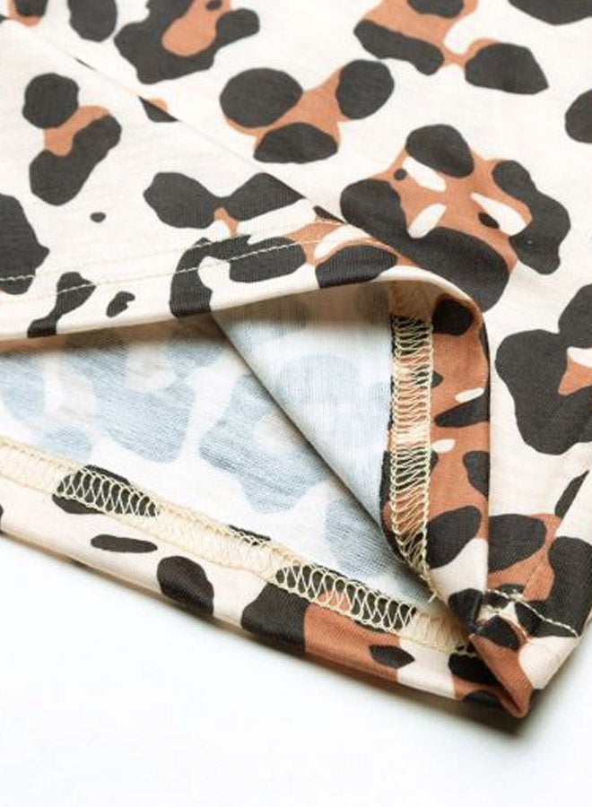 Leopard Printed Bodycon Dress Khaki/Black - Image 2