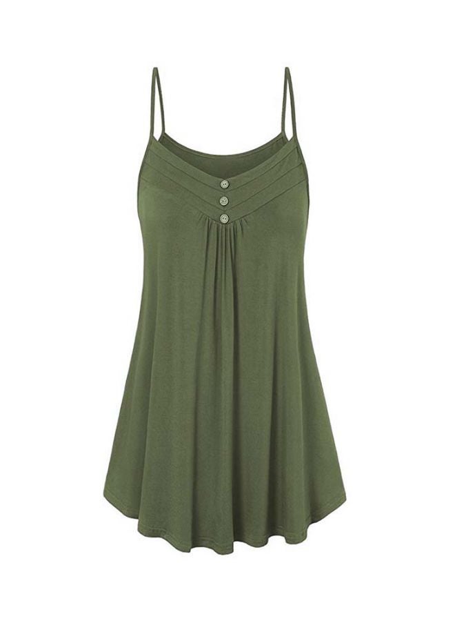 Solid Mini Dress Dark Green - Image 1