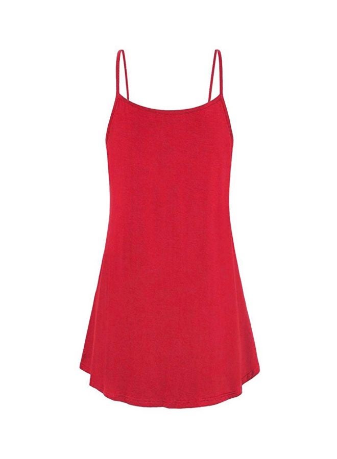 Solid Mini Dress Red - Image 2