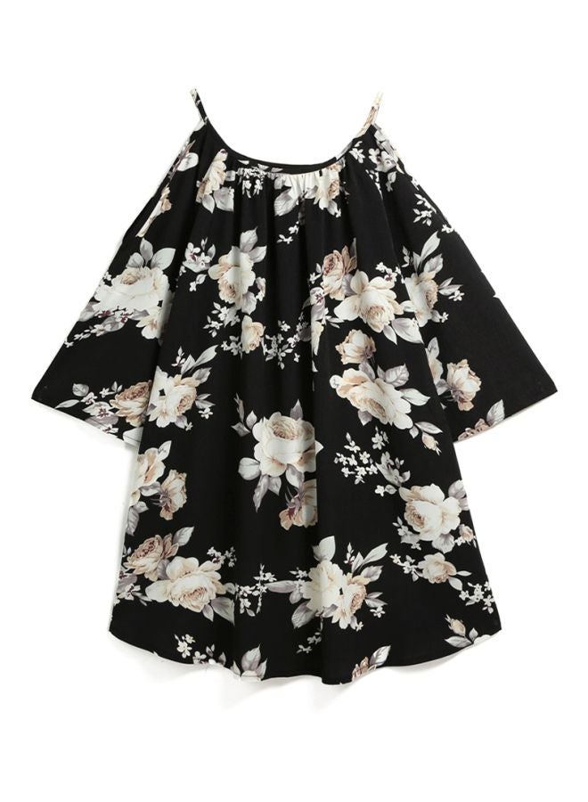 Floral Printed Blouse Black/Beige  - Image 3