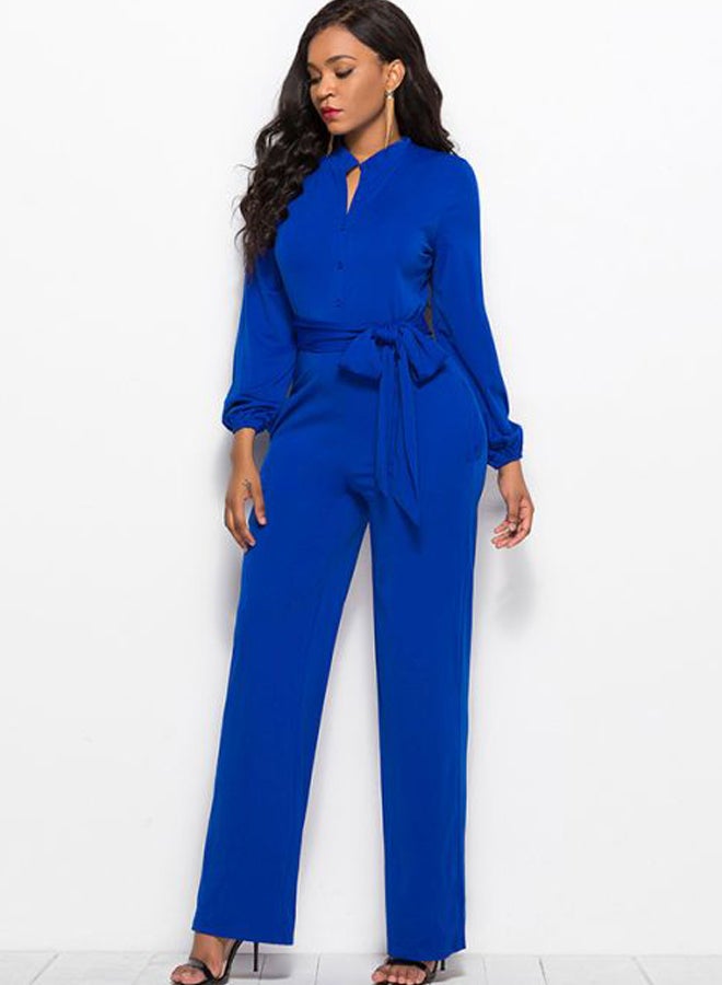 Generic - Solid Jumpsuit Navy Blue - Image 1