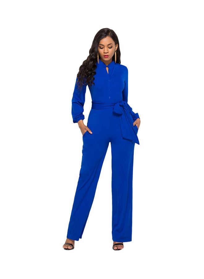 Generic - Solid Jumpsuit Navy Blue - Image 1