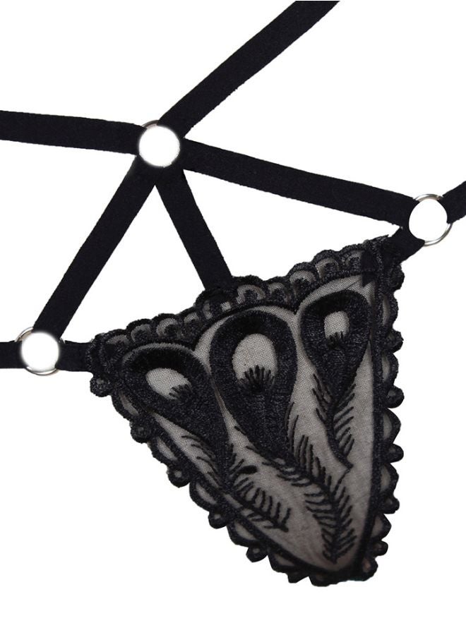 Lace Detail Lingerie Bottom Black  - Image 2