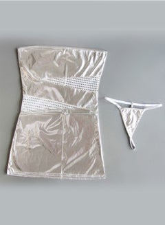 Generic Sequin Detailed Mini Dress Silver  - Image 2