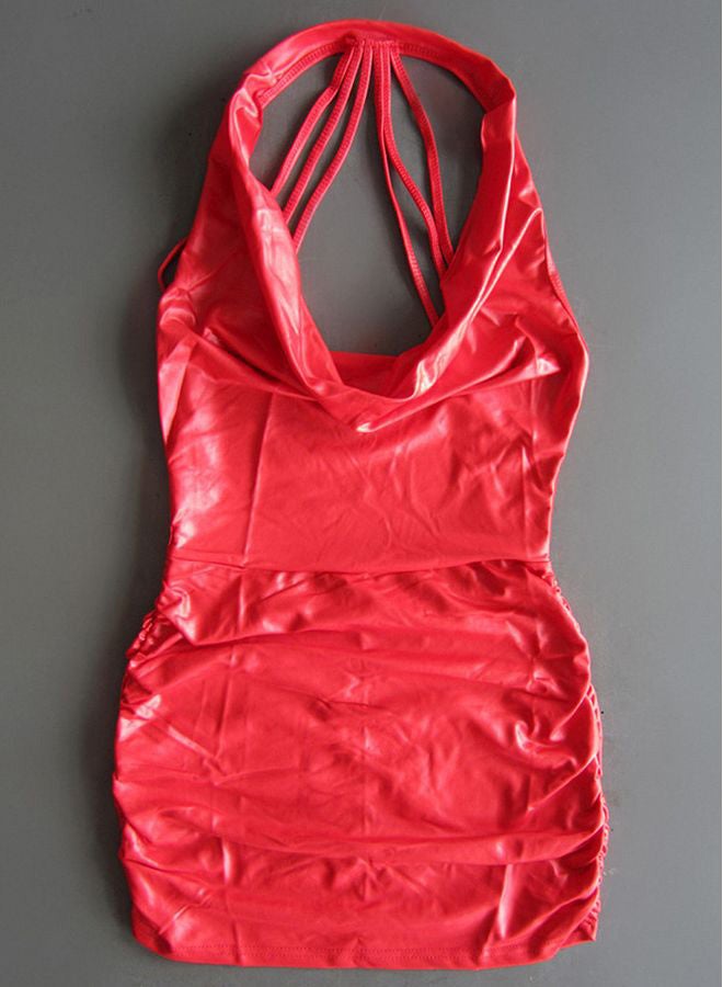 Generic - Backless Bodycon Dress Red - Image 1