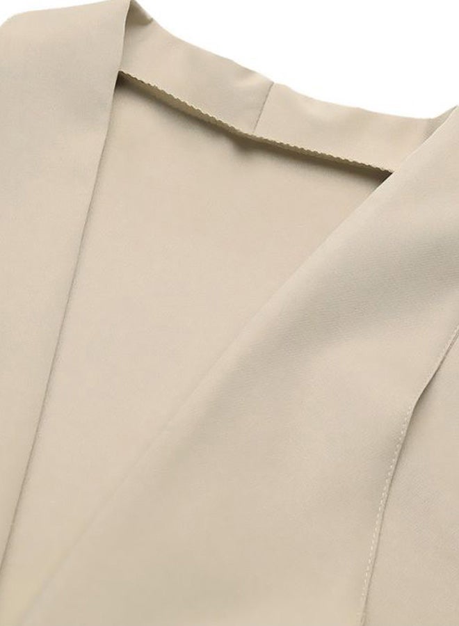 بليزر سادة بأكمام طويلة كاكي - Image 4