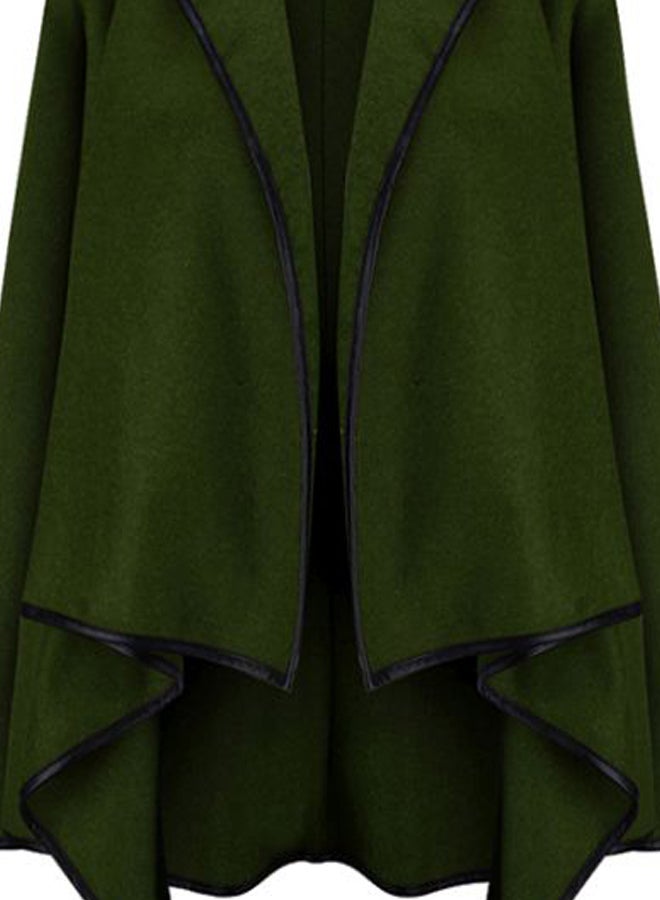 Solid Temperament Overcoat Dark Green - Image 3