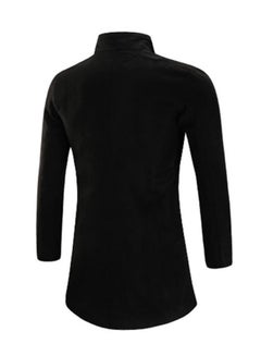 Lucky Button Detailed Coat Black  - Image 2