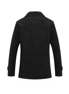 Lucky Button Detailed Coat Black  - Image 2