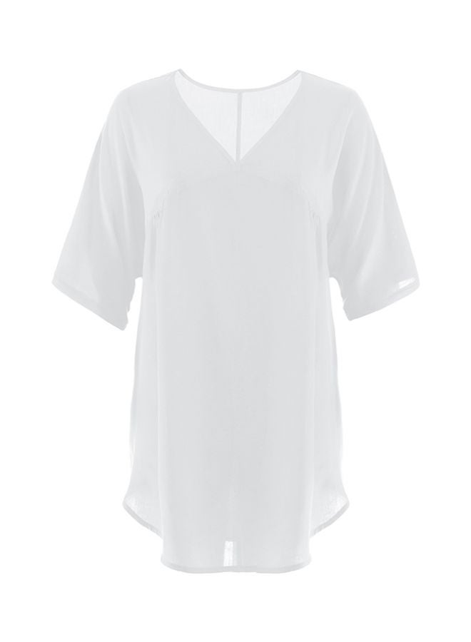 Solid Blouse White  - Image 1