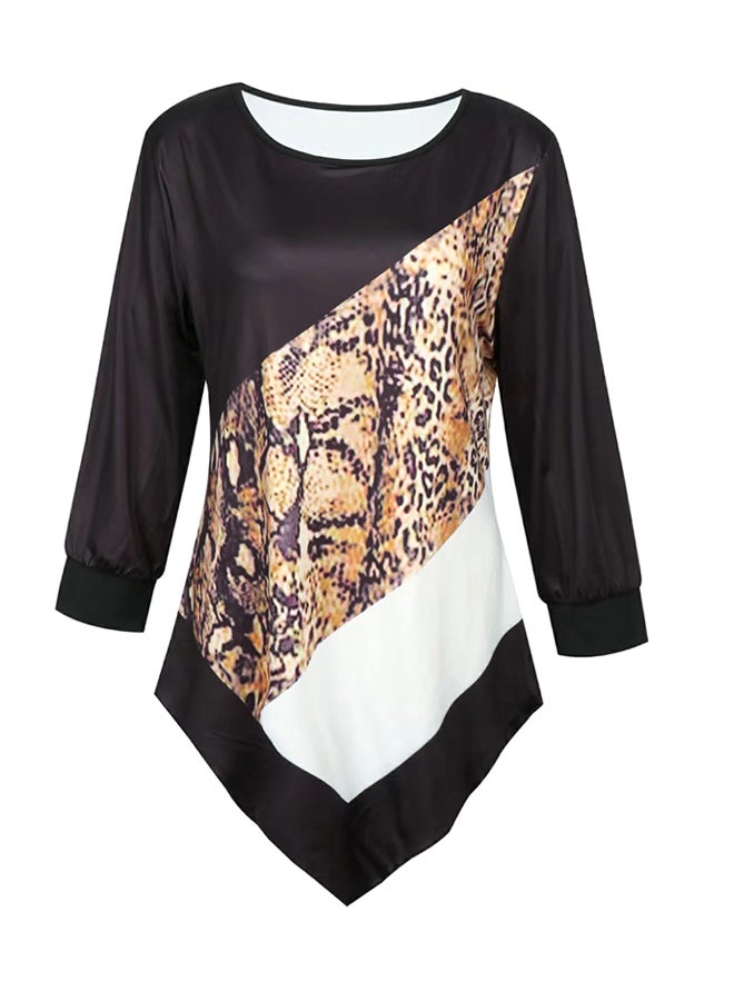 Generic - Leopard Printed Top Black/Brown/White - Image 1