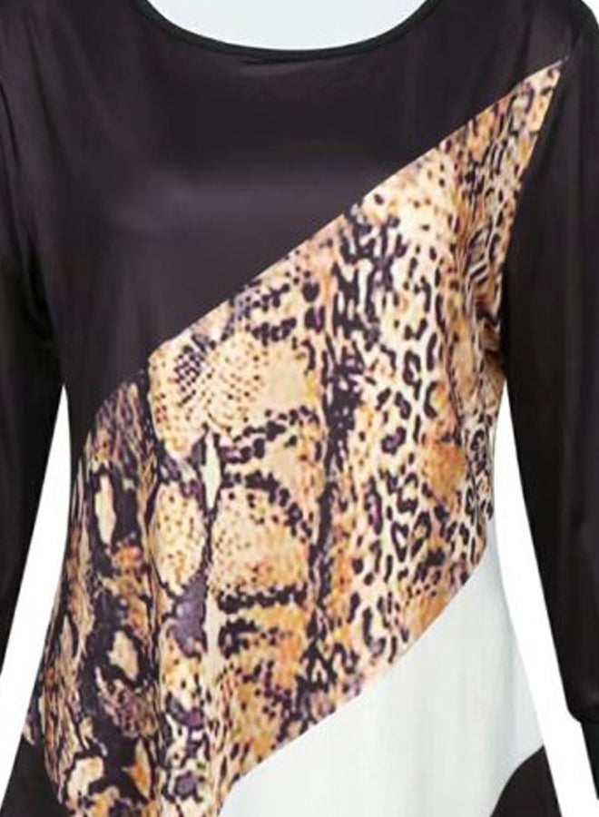Leopard Printed Top Black/Brown/White - Image 3