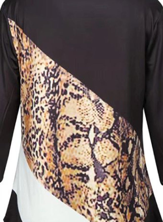 Leopard Printed Top Black/Brown/White - Image 3