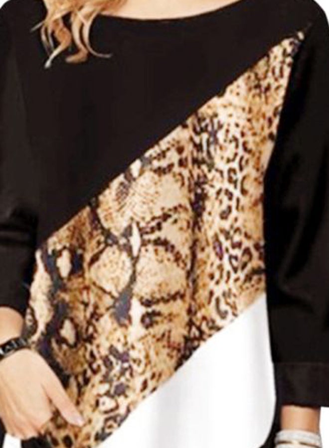 Leopard Printed Top Black/Brown/White - Image 3