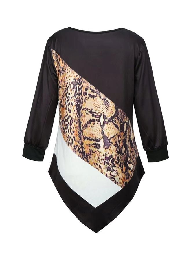 Leopard Printed Top Black/Beige/White - Image 2